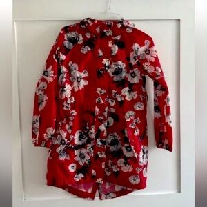Joules right as rain collection red floral rain jacket